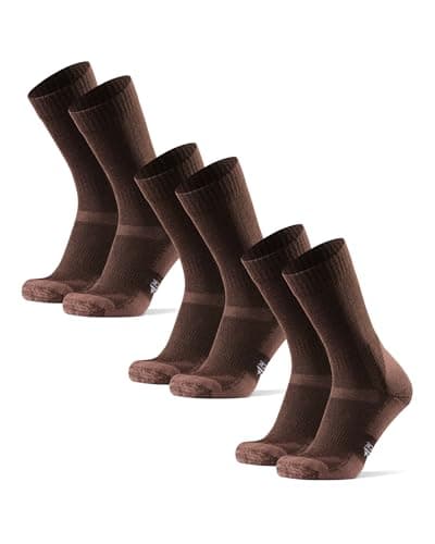 Image of DANISH ENDURANCE Merino Wool Hiking & Walking Socks 3 packs, for Men Women Children, Trekking (Oak Brown, EU 43-47 // UK 9-12)
