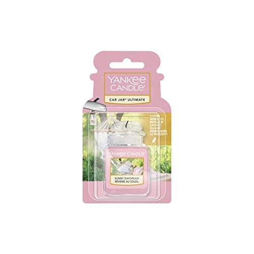 Image of Yankee Candle Car Jar Ultimate Air Freshener, Sunny Daydream, Lasts Up to 4 Weeks, Garden Hideaway Collection