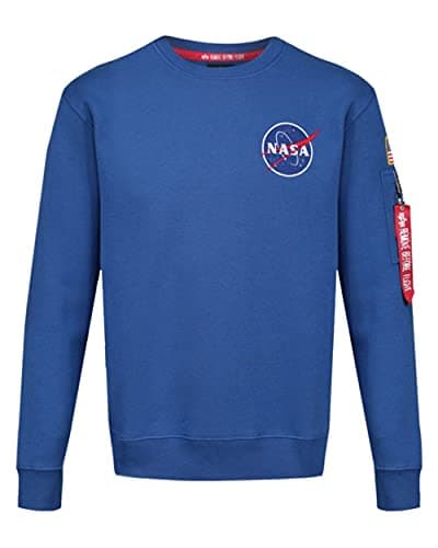 Image of Alpha Industries Men's Space Shuttle Sweater, Nasa Blue, L