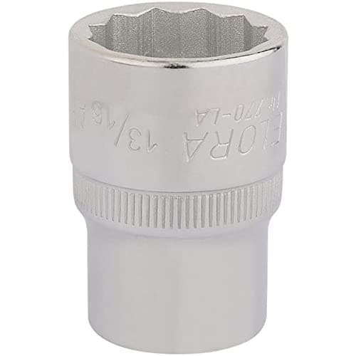 Image of Draper 24434 Elora Bi-Hexagon Socket, 1/2" Square Drive, 13/16" AF, Blue