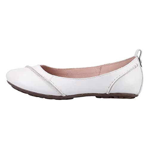 Image of Hush Puppies Ladies Janessa Ballerina, White, 4