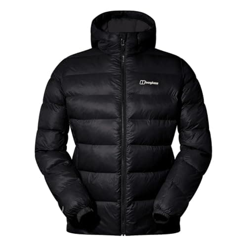 Image of Berghaus Men's Ewden Insulated Extra Warmth Big Baffle Winter Padded Jacket | Hydroloft Insulation | Adjustable Insulated Jacket, Black/Black, S