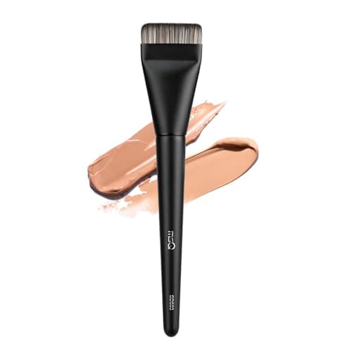 Image of MSQ Ultra Thin Foundation Brush Black for Liquid Makeup Cosmetics Applicator with Ultra Thin Bristles Makeup Brush Super Flat Top Thin Traceless Concealer Brush