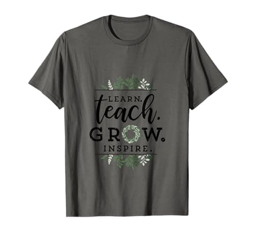 Image of Farmhouse Boho Learn Teach Grow Inspire Motivational T-Shirt