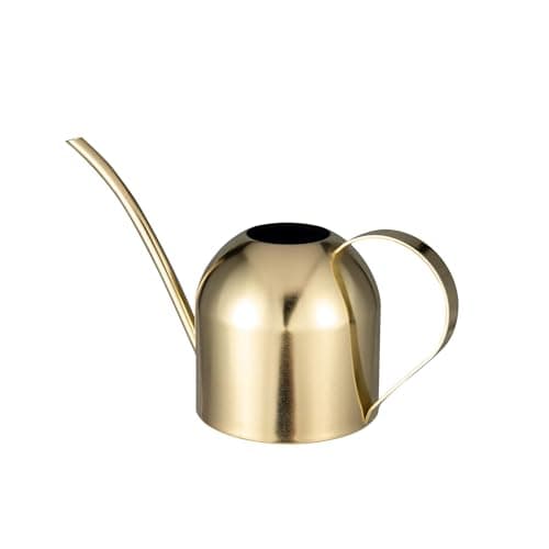 Image of IMEEA 900ml Indoor Small Watering Can Stainless Steel Water Can with Long Spout for House Plants Bonsai(Gold)