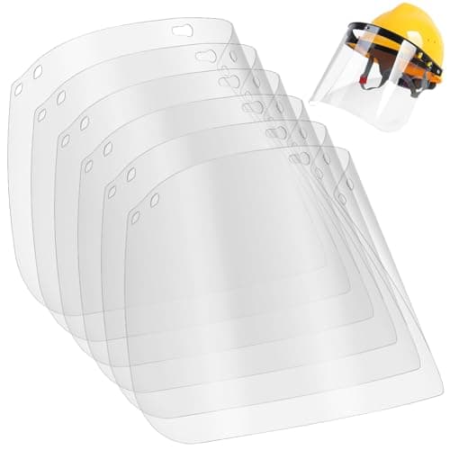 Image of PH PandaHall 6 Pack PET Face Shield Replacement Visors Clear 15.3x7.7 Inch Safety Face Shield Visor Clear Face Shield Replacement for Workers Industrial Woodworking Protective Equipment