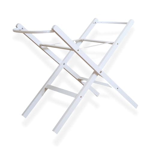 Image of Clair de Lune Self Assembly White Moses Basket Folding Stand