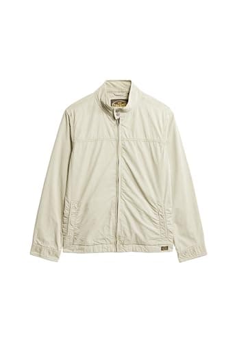 Image of Superdry Classic Harrington Jacket - London Fog Grey (UK, Alpha, L, Regular, Regular, London Fog Grey)
