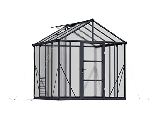 Image of Palram 702400 8 x 8 ft Glory Greenhouse - Grey