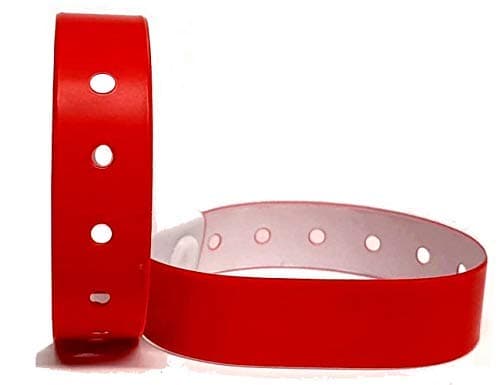 Image of J&R Wristbands Vinyl Wristband 100-Piece Set (Red)