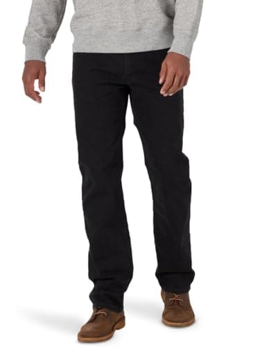 Image of Wrangler Authentics Men's Regular Fit Comfort Flex Waist Jean, Black, 32W x 34L