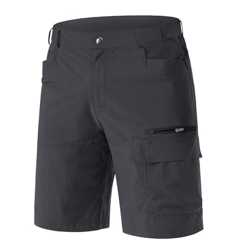 Image of EKLENTSON Men's Cycling Shorts with Zip Pocket Quick Dry Hiking Fishing Shorts Breathable Outdoor Hiking Climbing Cargo Shorts Navy,36