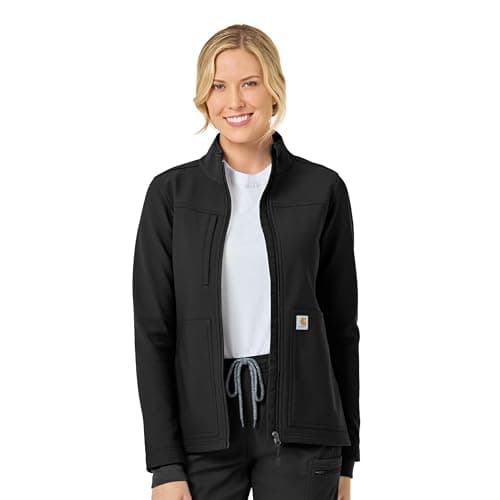 Image of Carhartt Women's Rugged Flex Bonded Fleece Jacket, Black, XL