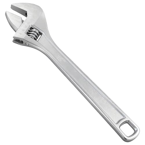 Image of MANCHAP 15 inch Adjustable Spanner, 45mm Large Jaw Capacity, 375mm Metal Wrench for DIY Home Repair Tool