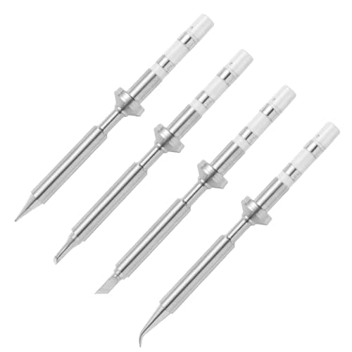 Image of FEITA Mini Pencil Soldering Iron Tips Replacement for Pinecil Micro Soldering Iron, PTS200/TS100 Portable Solder Pen Tool Soldering Accessories (ST-I/BC2/KU/J02 4Pcs)