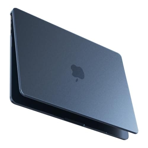 Image of BlueSwan Compatible with MacBook Air 13 inch Case M5 M4 M3 M2 Ultra-thin Cover for 2026 2025-2022 Mac Air 13.6 A3449 A3240 A3113 A2681 Protective Hard Shell - Midnight Translucent - Matte Laptop Skin
