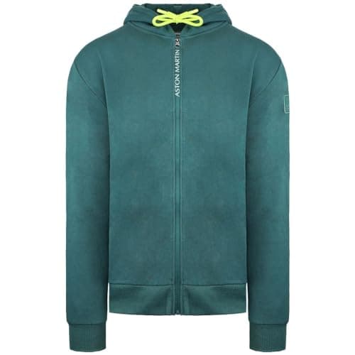 Image of Aston Martin F1 Official Team Long Sleeve Zip Up Green Mens Hoodie AM21KSW02