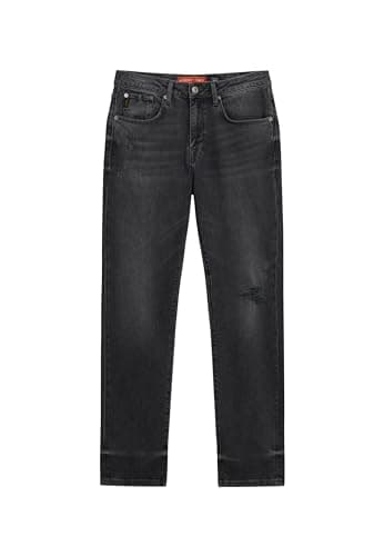 Image of Superdry Vintage Slim Straight Jeans 28 Black