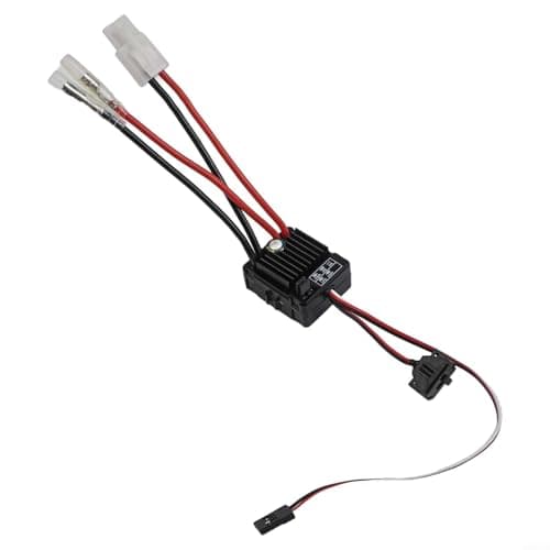 Image of 1060-RTR 60A Brushed ESC Electronic Speed Controller Waterproof for 1/10 RC Cars Trucks Crawlers Tanks, 2-3S LiPo/6-9S NiMH Input with For Tamiya(WP1060-60A)