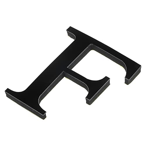 Image of PATIKIL 3D Acrylic Alphabet Mirror Wall Stickers Letter F Self-Adhesive Home Decor Letter Sign Art Sticker Decal for DIY Home Decoration Black