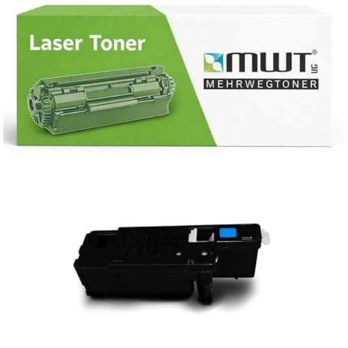 Image of Mehrwegtoner Toner Compatible with Dell E525w Replaces 593-BBJU VR3NV Cyan Blue Cartridge Printer Cartridge with 15% More Performance