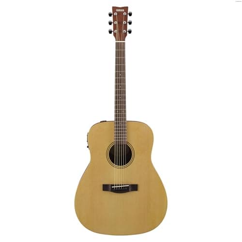 Image of YAMAHA FX400 Acoustic-Electric Guitar – Dreadnought Body, Scale 25", Narrower String Spacing, Scalloped Bracing, System-75 Preamp with Pickup and Tuner – Natural Satin