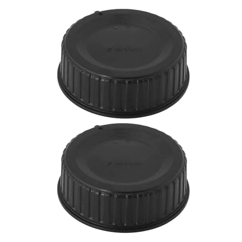 Image of YINETTECH 2Pcs Rear Lens Cap 50mm Camera Lens Back Cover LF-4 Compatible with Nikon D series D7500 D5 D6 D5600 D4S D500 18mm Black