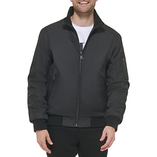 Image of Calvin Klein Men's Winter Coats-Sherpa-Lined Hooded Soft Shell Jacket, Jet Black, S