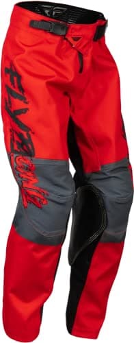 Image of Fly Racing 2023 Youth Kinetic Khaos Pants (Black/Red/Grey, 26)