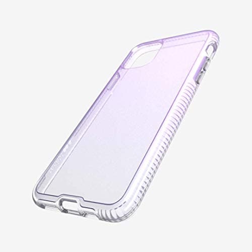 Image of Tech21 Protective Apple iPhone 11 Pro Max Case Ultra-Thin Iridescent Back Cover with BulletShield - Pure Shimmer - Pink