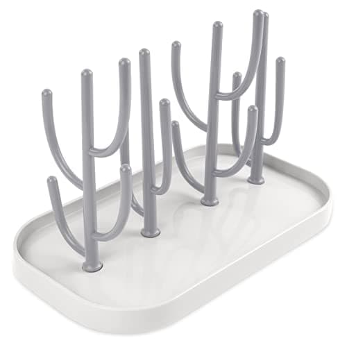 Image of Vicloon Baby Bottle Drain Rack,Feeding Cup Holder with Detachable Brackets,Multifunctional Bottle Storage Drying Rack for Bottles,Teats,Cups,Reusable Baby Bottle Holder Baby Accessories(Grey)