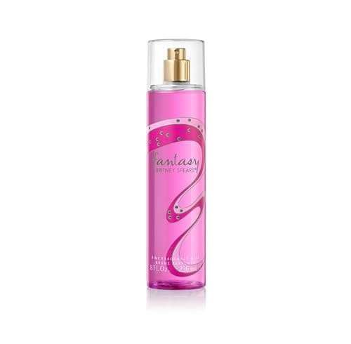 Image of Britney Spears Fantasy 236 ml – Fine Fragrance Body Mist for Women – Floral Woody Gourmand – Notes of Luscious Red Lychee, Cupcake Accord and Creamy Musk – Enchanting Pink Bottle