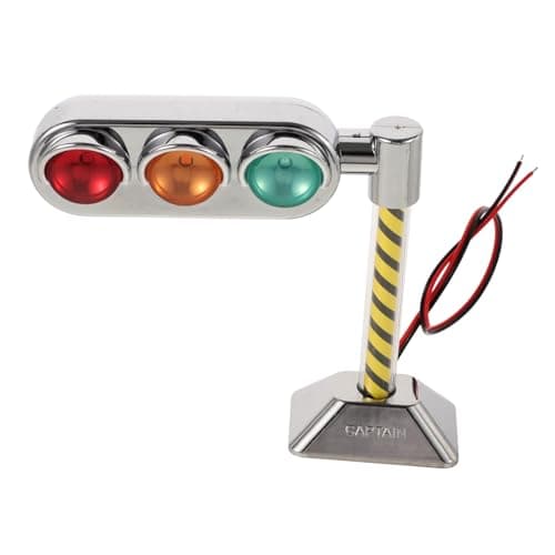 Image of Garneck Mini Traffic Light Decoration for Car Interior with Lighting, Plastic Tiny Traffic Signal Lamp, Easy Installation Car Decor and Table Ornament