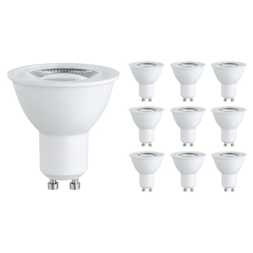 Image of SEBSON GU10 LED Light Bulb Warm White 2.5W 450lm - Energy Efficiency Class A, Replaces 50W Halogen - Ceiling Light 230V, Recessed Spot Lights ø50 x 53mm - Set of 10