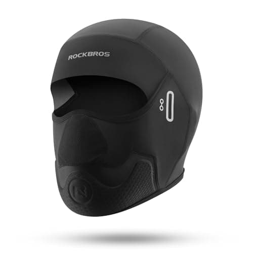 Image of ROCKBROS Ice Silk Summer Balaclava - Lightweight Breathable Full Head Cover for Cycling, Riding, Hiking - Elastic Unisex Black