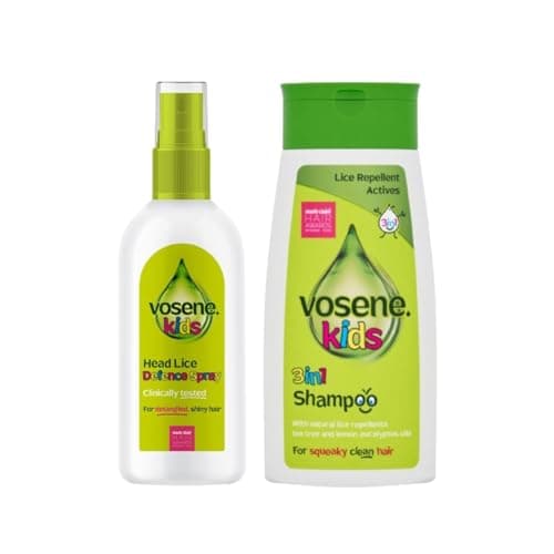 Image of Vosene Kids Lice Repellent 3in1 Shampoo 250ml & Conditioning Defence Spray 150ml