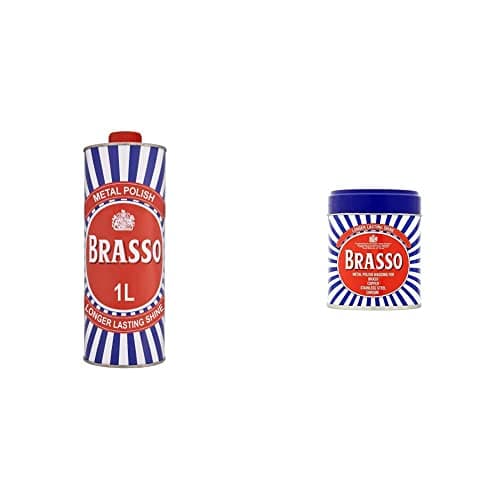 Image of Brasso Metal Polish Liquid, 1L & Metal Polish Wadding, 75g