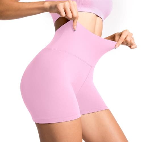 Image of Sanpetix Gym Shorts for Women, Black Cycling Shorts for Biker Workout Pink 1 Pack LXL