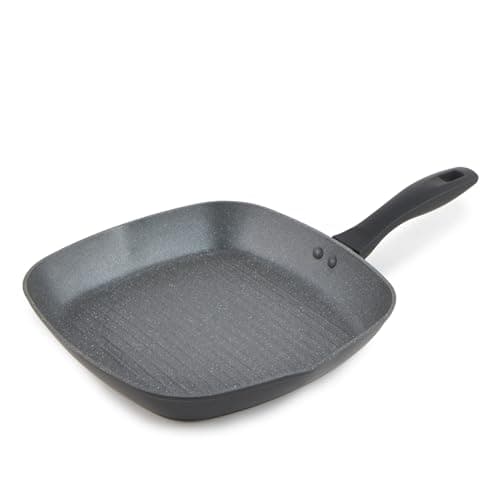 Image of Russell Hobbs RH02813EU7 Metallic Marble Griddle Pan - 28cm, Non-Stick, Universal Cookware, Grill, Fry, Sear, Suitable for All Hob Types Including Induction, Cook Using Little to No Oil