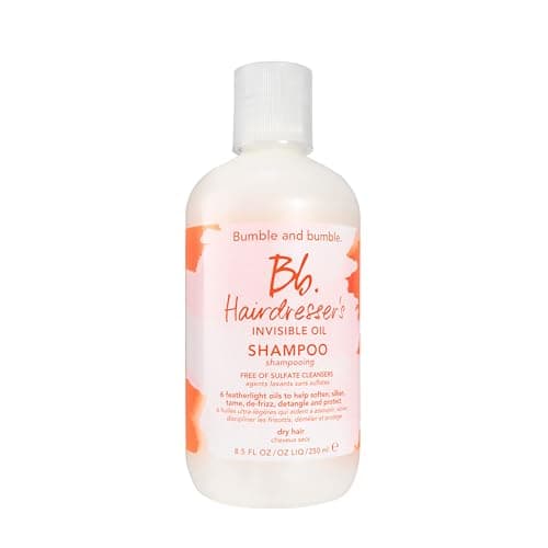 Image of Bumble and bumble. Hairdresser's Invisible Oil Hydrating Shampoo | Hydrating, Anti Frizz, Softening, Color Safe | Curly, Wavy, Straight | With Argan Oil, Coconut Oil + Grapeseed Oil, 250 ml