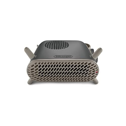 Image of De'Longhi Capsule Fit HFS70B24.GY, Fan Heater, Quiet Heater with Functional Design, Vertical and Horizontal Positioning, Safety Thermostat, 3 Fan Settings, 2400W, Grey