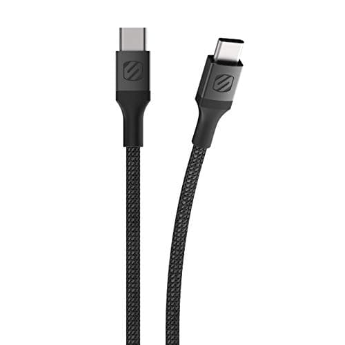 Image of Scosche CCB4SG-SP Strikeline Premium USB-C to USB-C Sync Braided Charging Cable, 4 feet, Space Gray