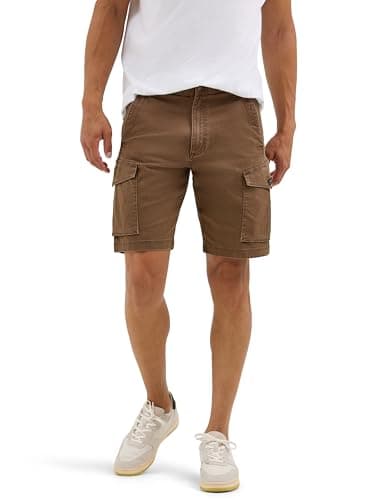 Image of Wrangler Authentics Men's Comfort Flex Waist Cargo Short, Dark Earth, 38