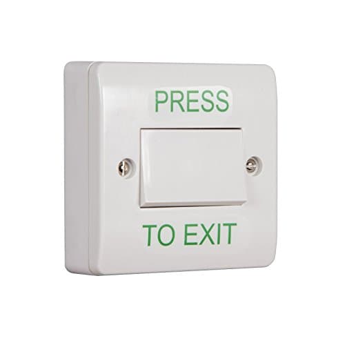 Image of Surface Mount Wide Press to Exit Button Plate Access Release Switch Access Door White