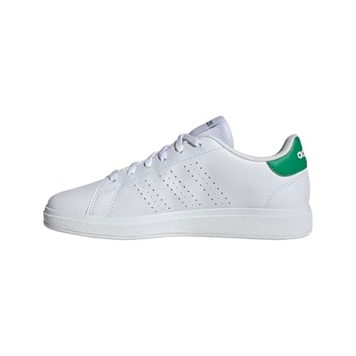 Image of adidas Unisex Kids Advantage Base 2.0 Shoes Junior, Cloud White/Cloud White/Green, 4 UK
