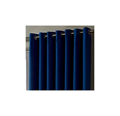 Image of Alan Symonds Blackout Ring Top Eyelet Thermally Efficient Curtains (Blue, 66" x 72")