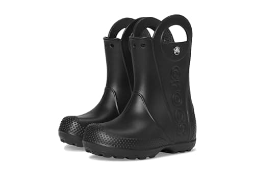 Image of Crocs Unisex Kids Boot, Handle It Rain Boot T, Black, 4 UK Child