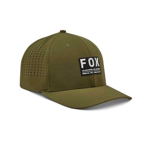 Image of Fox Racing Men's Non Stop Tech Flexfit Hat, Olive Green, L-XL