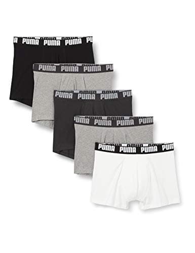 Image of PUMA Men's Boxer Underwear (Pack of 5), white/grey/black, M