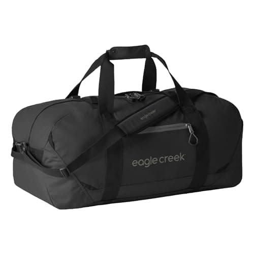 Image of Eagle Creek No Matter What Duffle Bag 60L I Heavy Duty & Packable Travel Holdall I Sustainable Travel Bag with Trolley Sleeve I 60L Capacity I Black